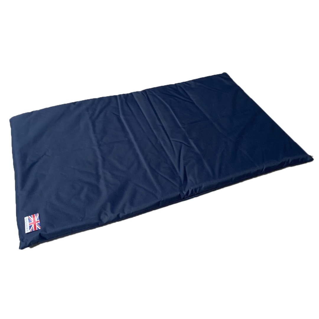 X Large Navy Blue Dog Bed For Cage & Crates Waterproof Hygienic Bedding Mat Size: 42