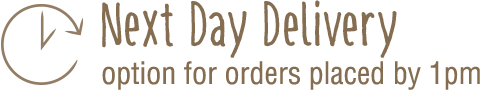 Next Day Delivery option when ordered by 1pm