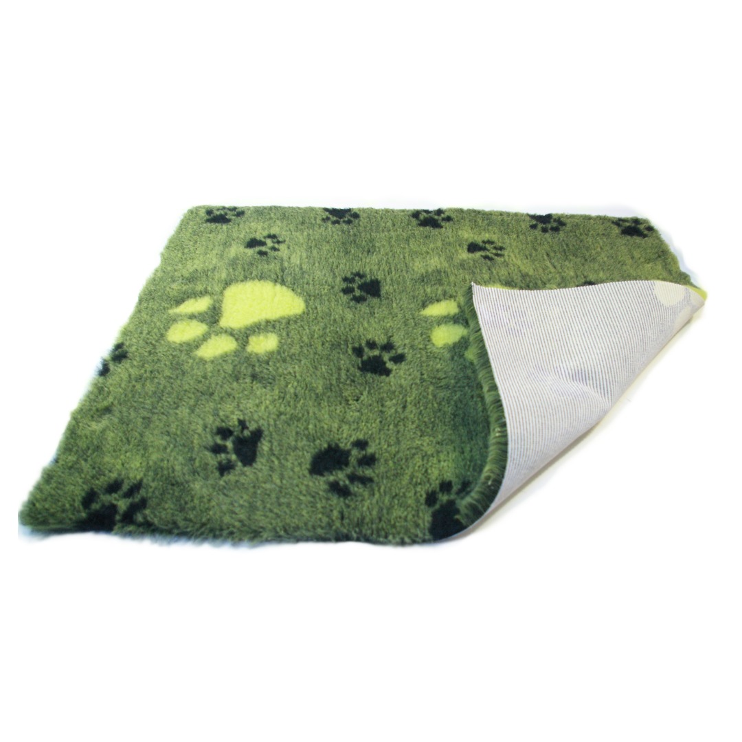 Lime Green Large Black Paw high grade Vet Bedding non-slip back bed fleece for pets