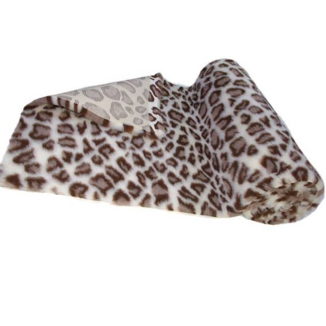 Leopard Print high grade Vet Bedding non-slip back bed fleece for pets