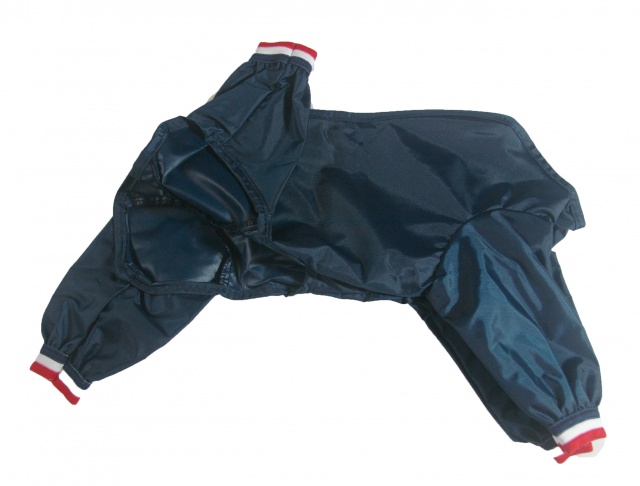 Waterproof Nylon Full Leg Dog Suit (Dog Coat) in Black, Navy or Red