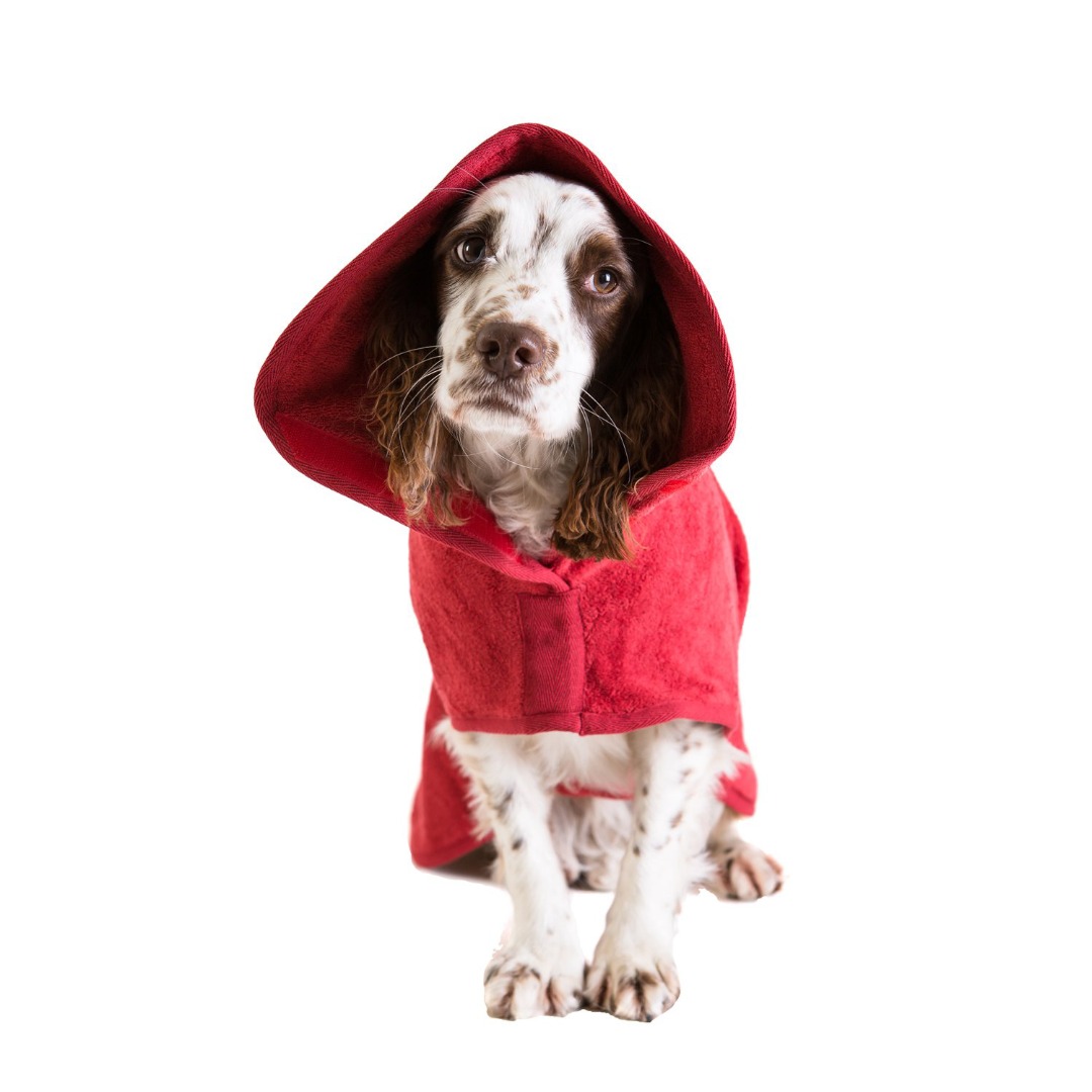 Ruff & Tumble Cotton Drying Coat in four colours to suit most breeds