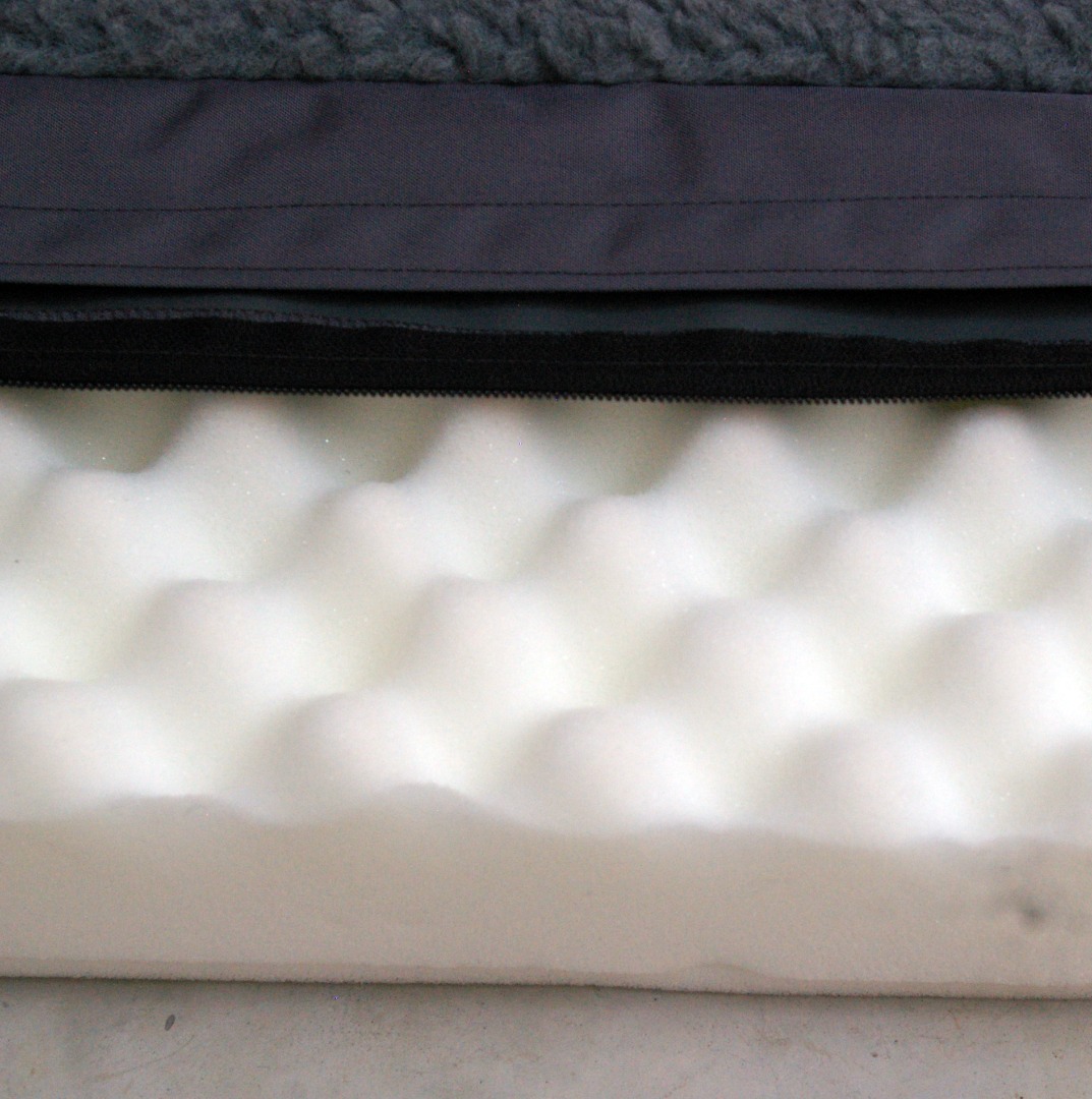 Firm Grey Orthopedic Dog Mattress Waterproof Dog Bed Dippled Medium Density Foam. In 3 Sizes.