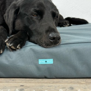 Grey Waterproof Orthopaedic Dog Mattress 14cm Thick Firm Dog Bed