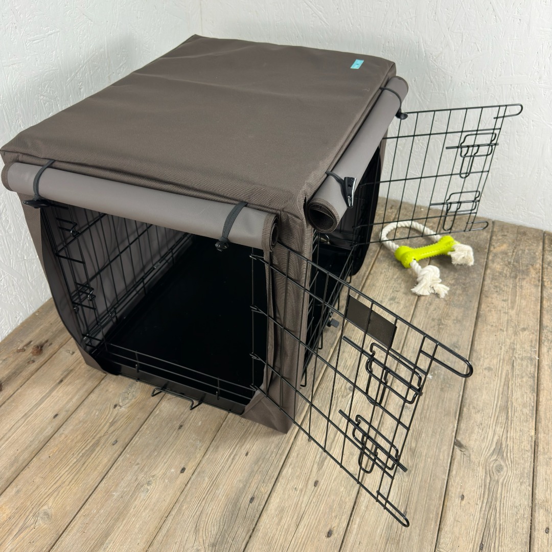 Gallery Detail: Brown Waterproof Dog Cage Crate Travel Covers Made In The