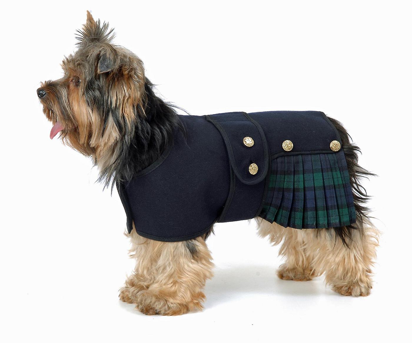 black watch tartan dog coat