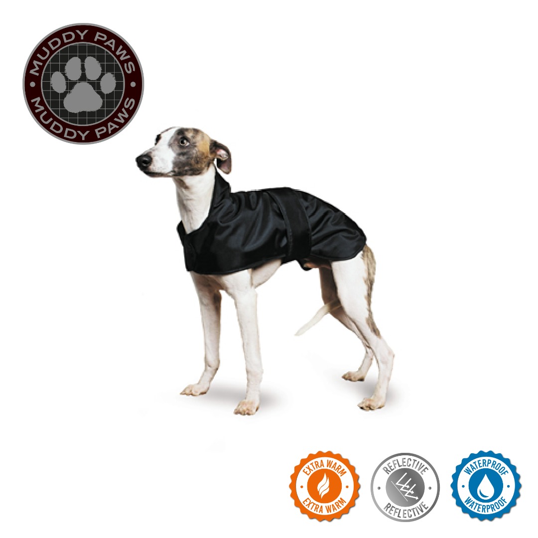 Black Hound Dog Coat, Warm protective coat for your dog