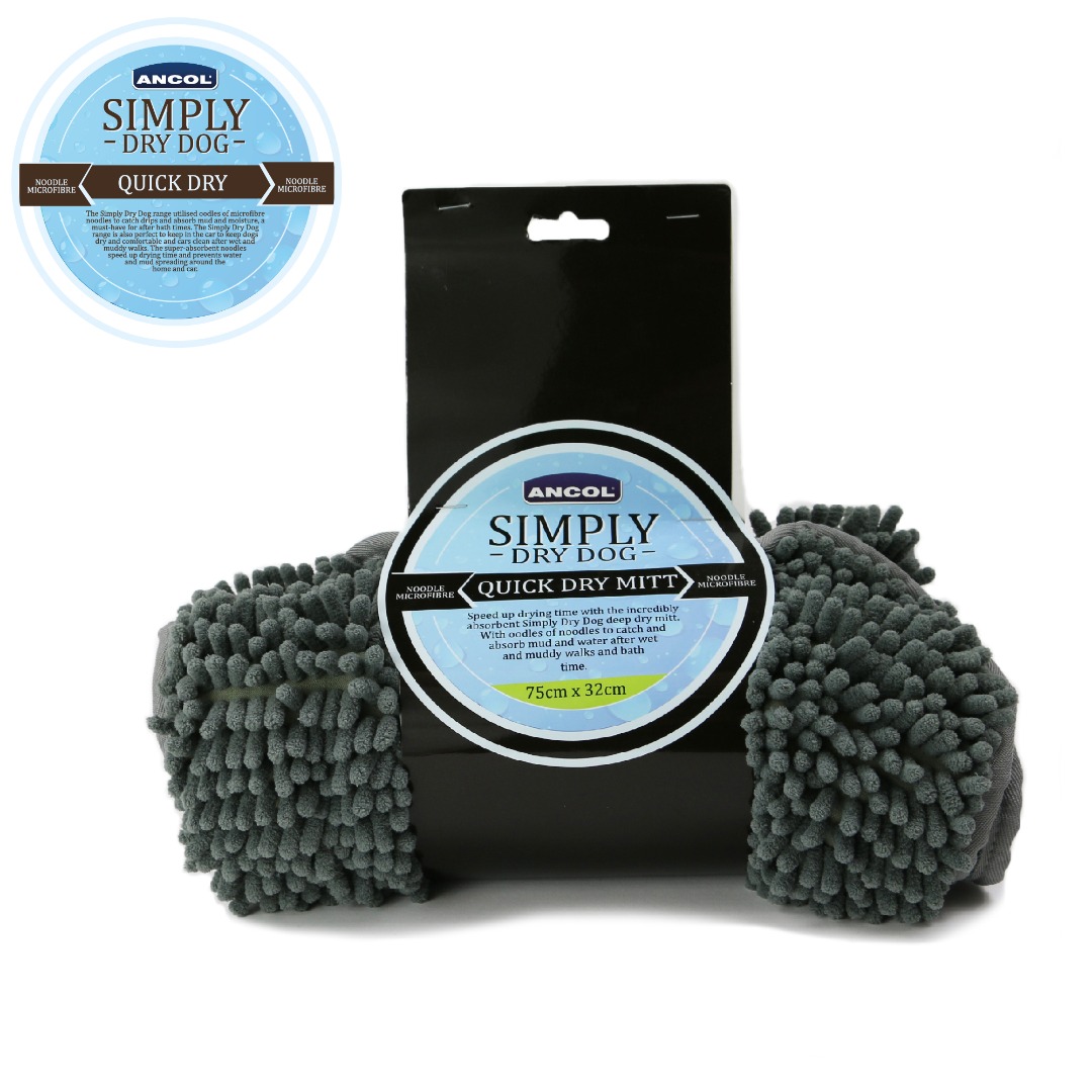 Dog Drying Mitt Towel Microfibre