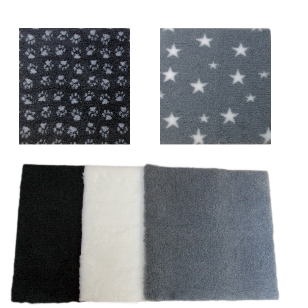 Non Slip Vet Bedding Fleece For Whelping dogs, Puppies Pet Beds 30mm pile 1200GSM Size 48in x 48in