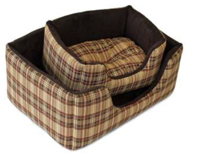 Reversible Chequered Comfy Dog Bed