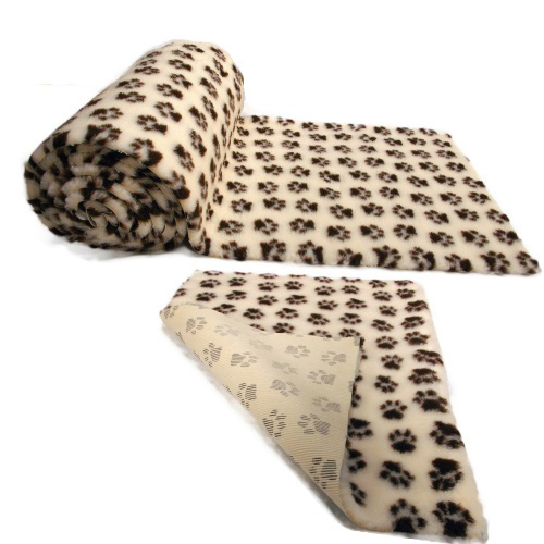 Cream with Brown chocolate Non Slip Vet Bedding. Vet bed cut in squares and rolls Vetbed sizes
