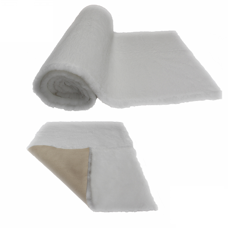 White plain high grade Vet Bedding non-slip back bed fleece for pets