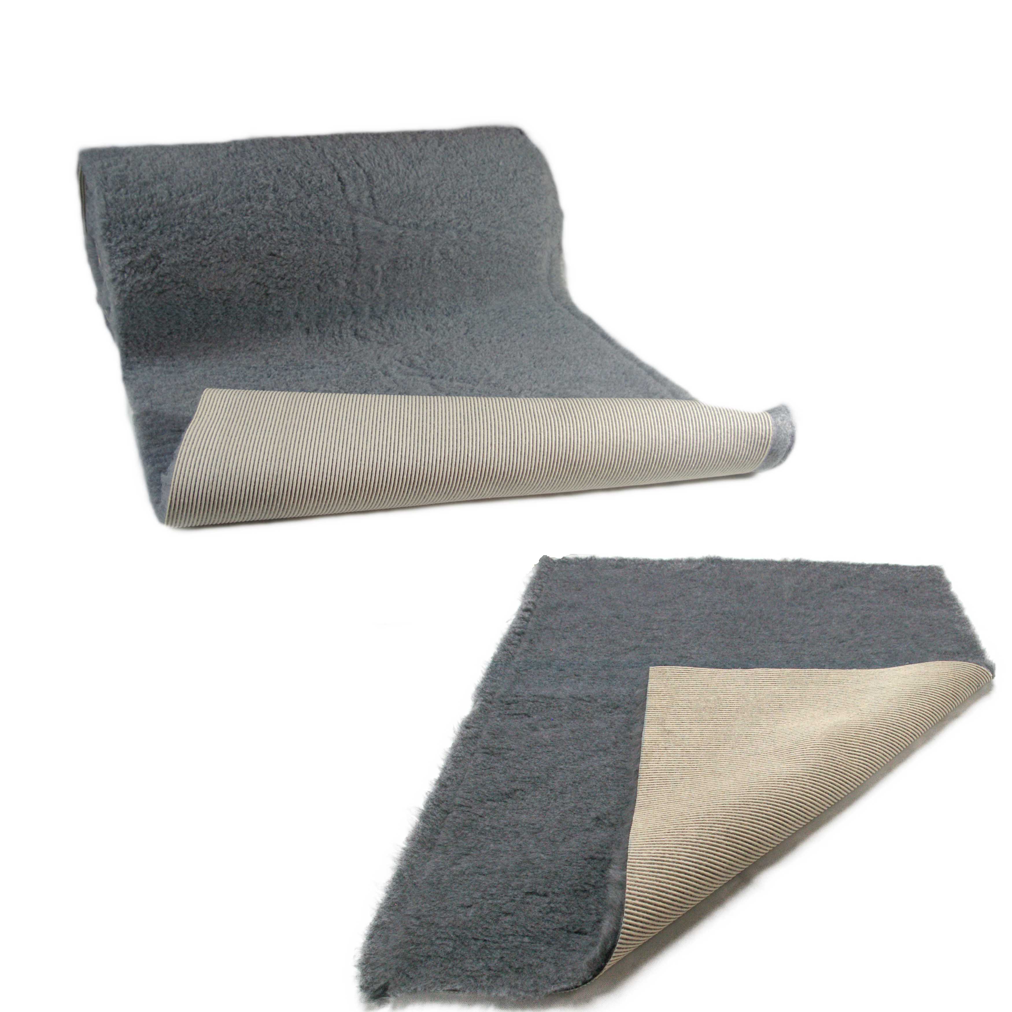 Grey plain high grade Vet Bedding non-slip back bed fleece for pets