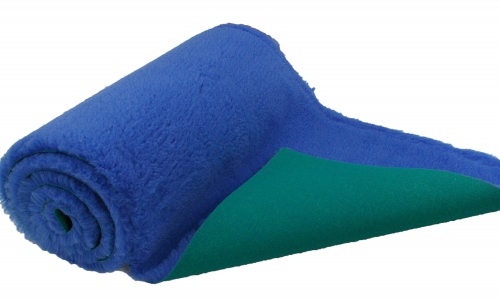 Traditional Royal Blue Vet Bedding roll whelping fleece dog puppy pro bed